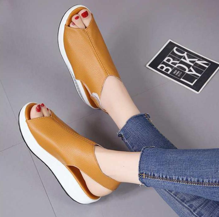 Comfy Round-Toe Sandals - FREE delivery