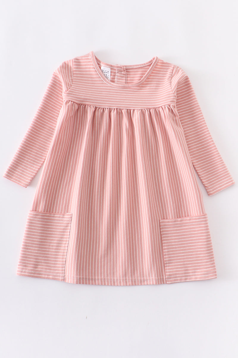 Pink stripe pocket dress