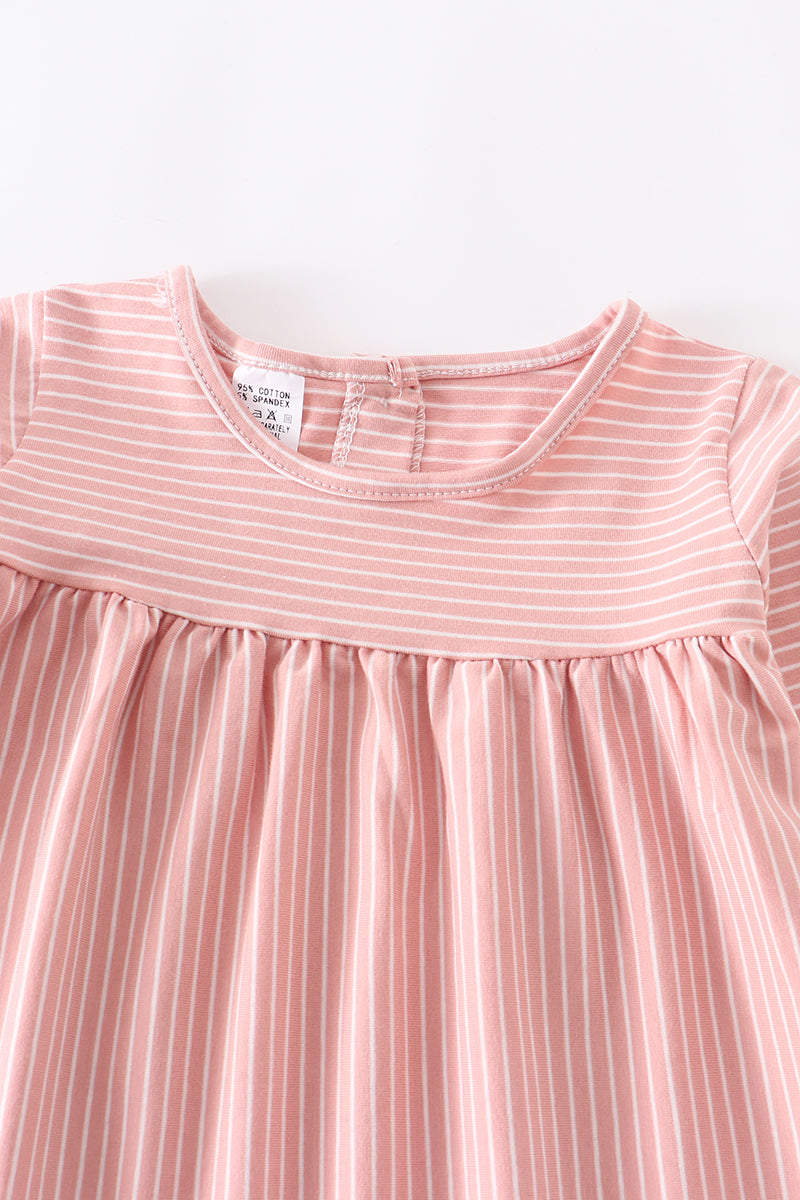 Pink stripe pocket dress