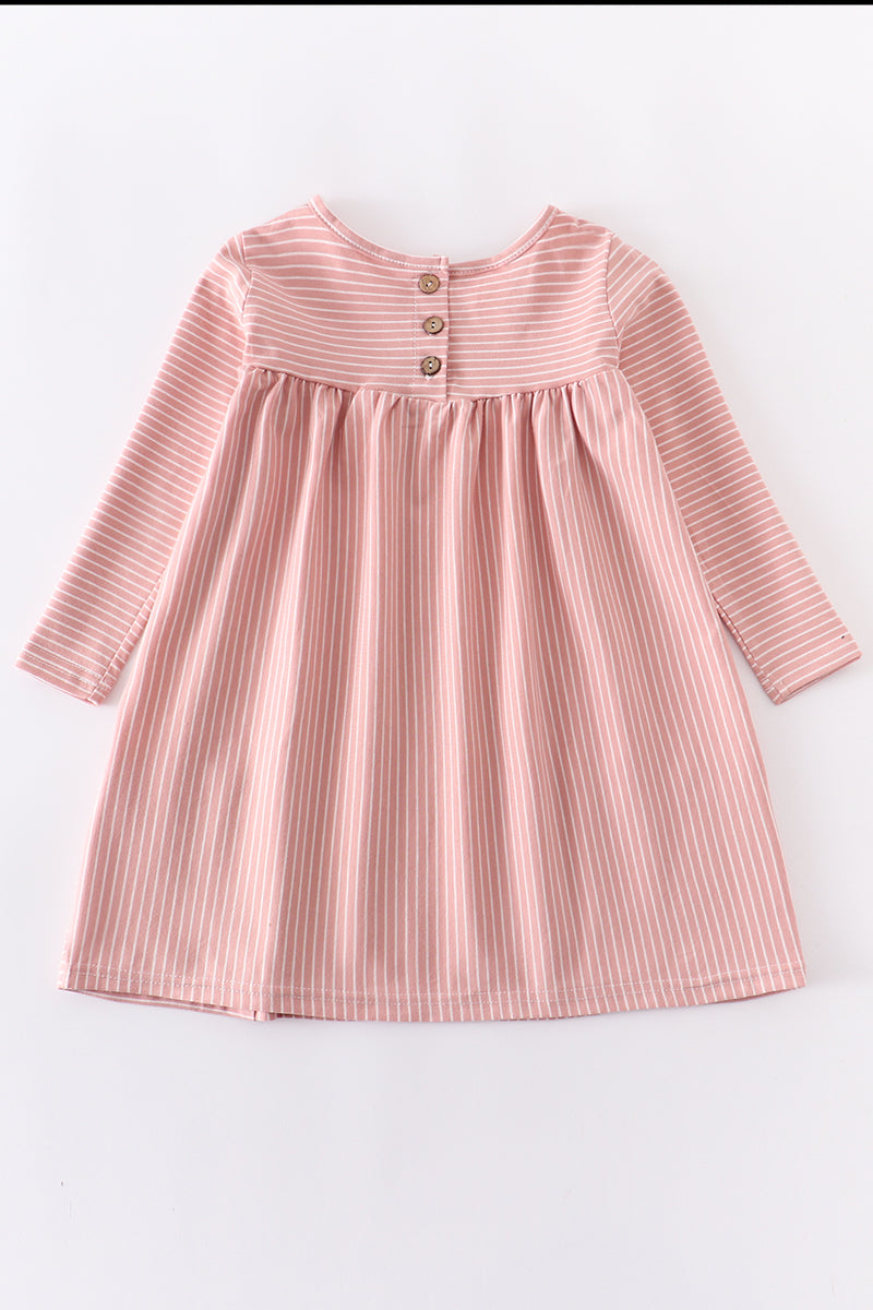 Pink stripe pocket dress