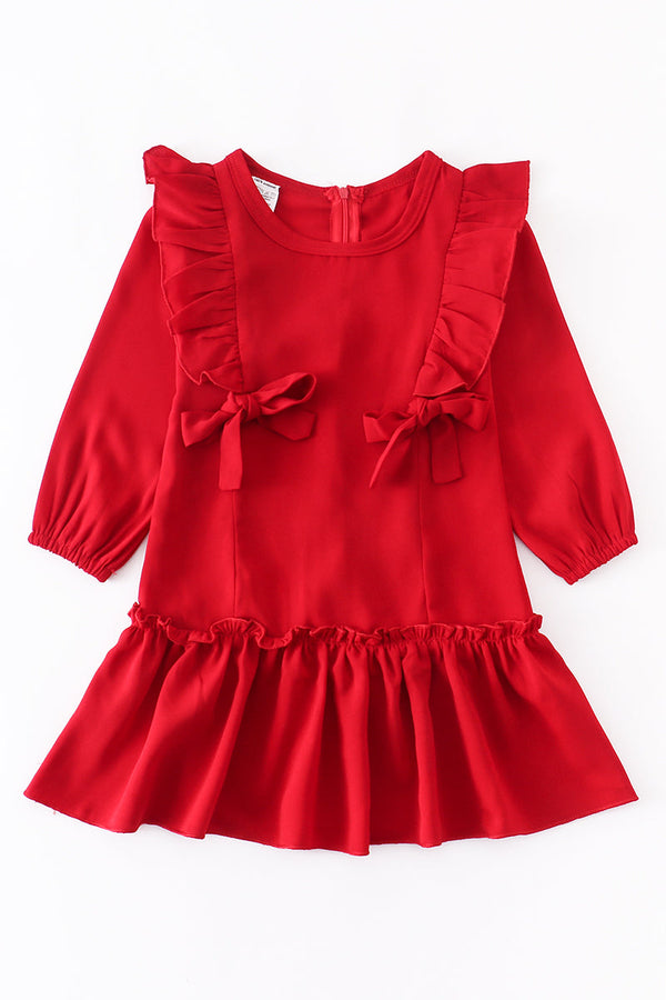 Red ruffle dress