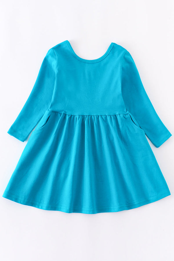 Blue twirl dresss