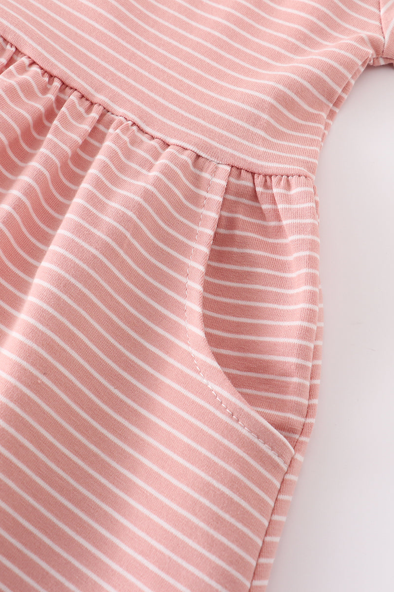 Pink stripe twirl dresss