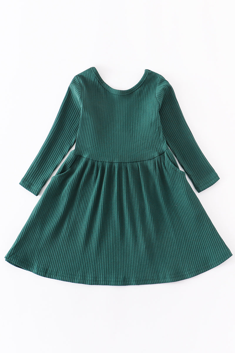 Green twirl dresss