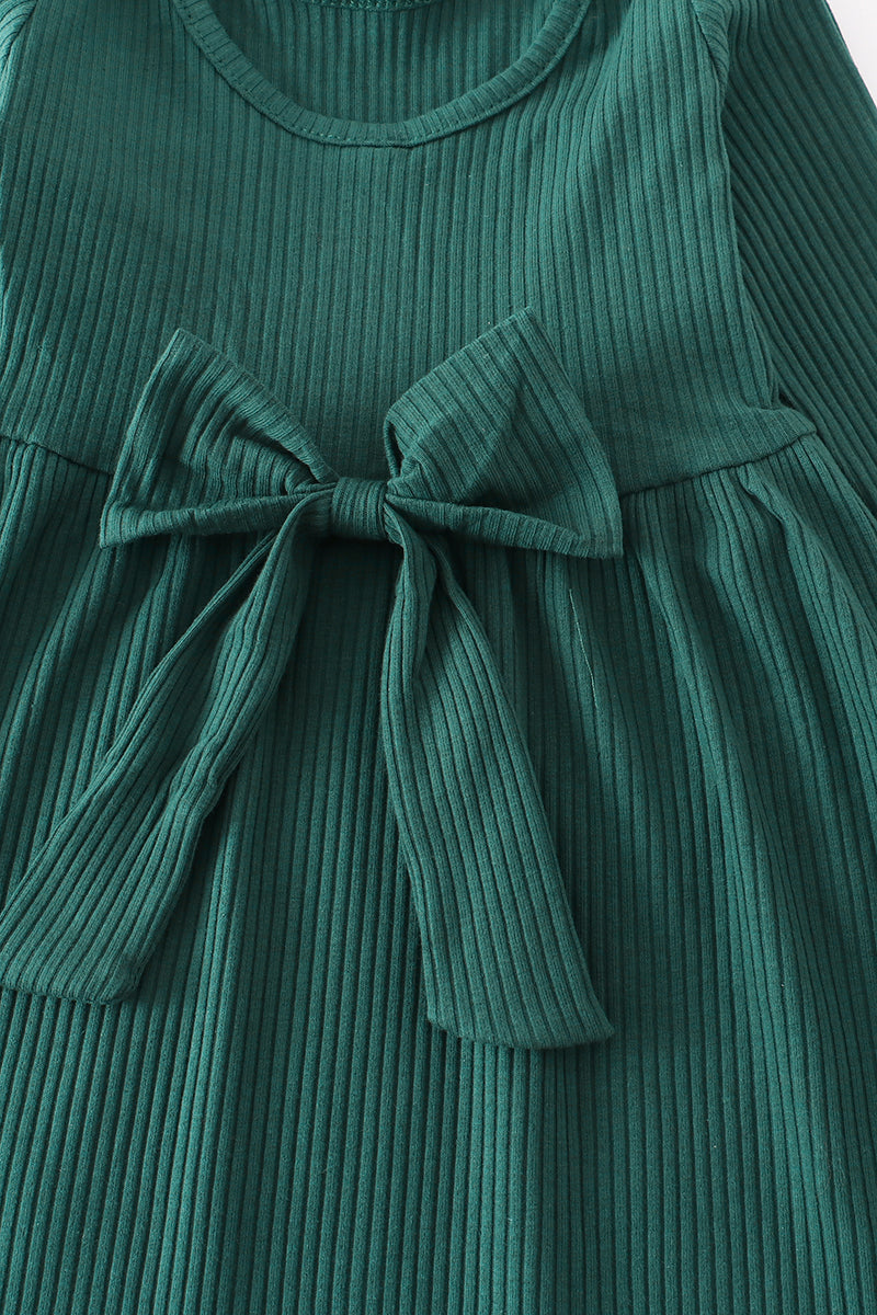 Green twirl dresss