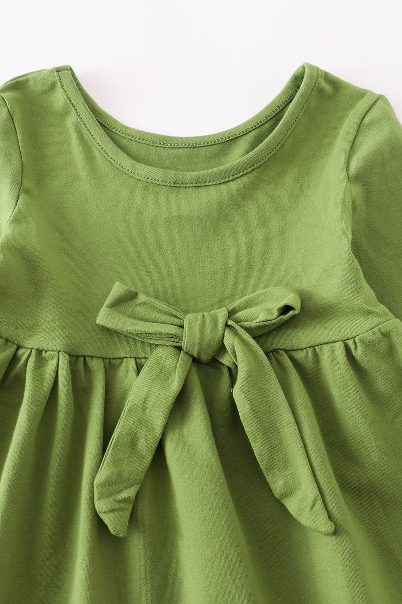 Green twirl dress