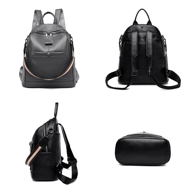 Women PU Leather Backpacks