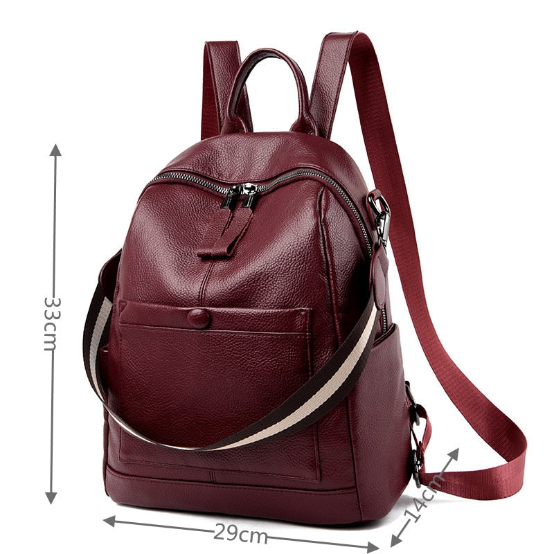 Women PU Leather Backpacks