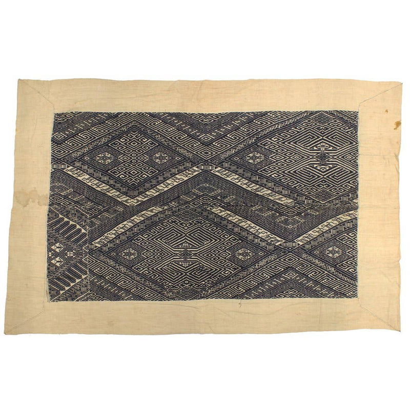 Vintage Black Tay Textile from Vietnam | 62" x 40"Heart