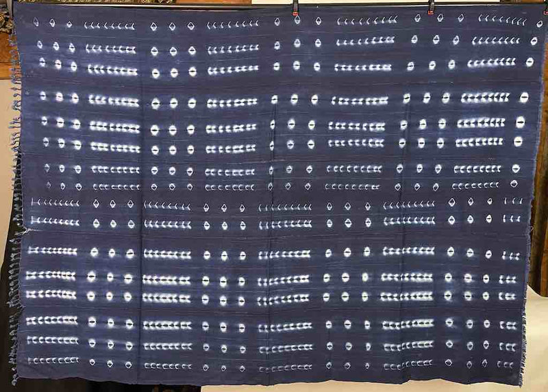 Vintage Mossi Indigo Textile "Wrapper" | 62 x 46"Heart