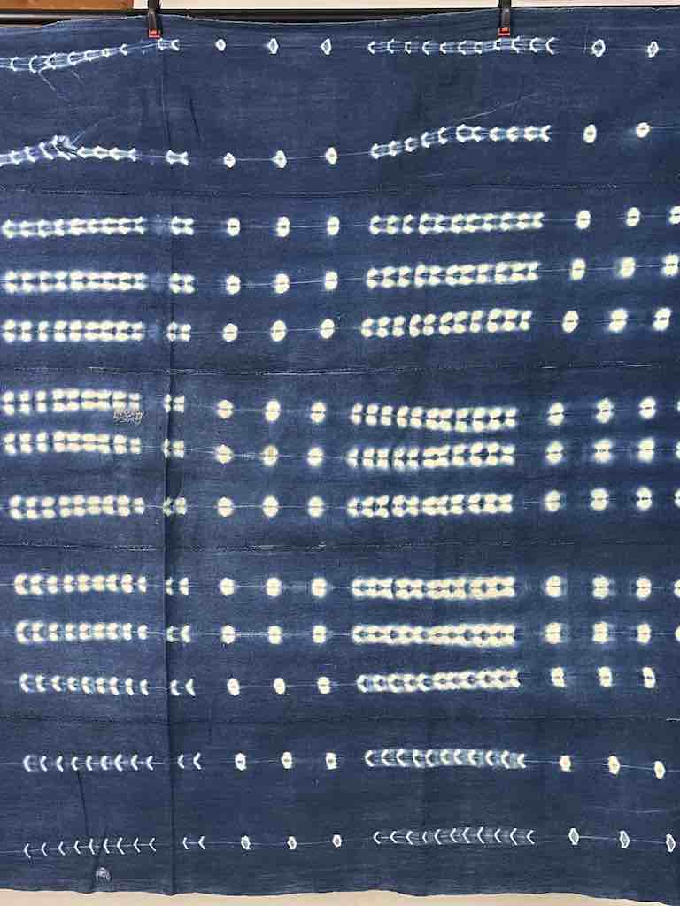 Vintage Mossi Indigo Textile "Wrapper" | 58 x 46"Heart