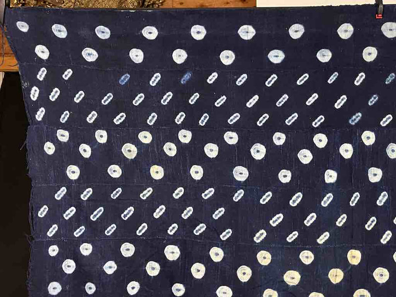 Vintage Fulani Indigo Textile "Wrapper" from Mali | 62 x 42"Heart