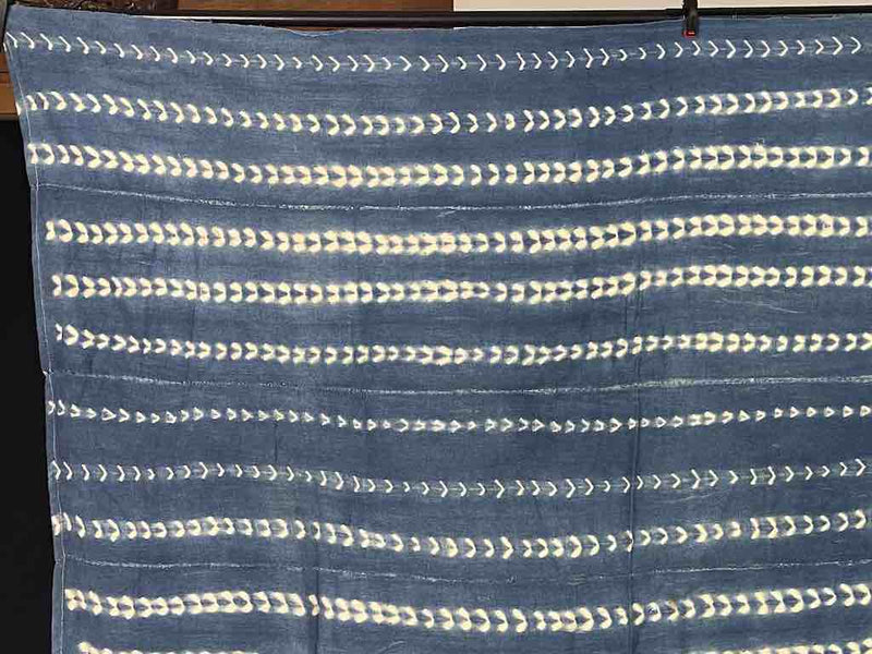 Vintage Mossi Indigo Textile "Wrapper" | 54 x 43"Heart