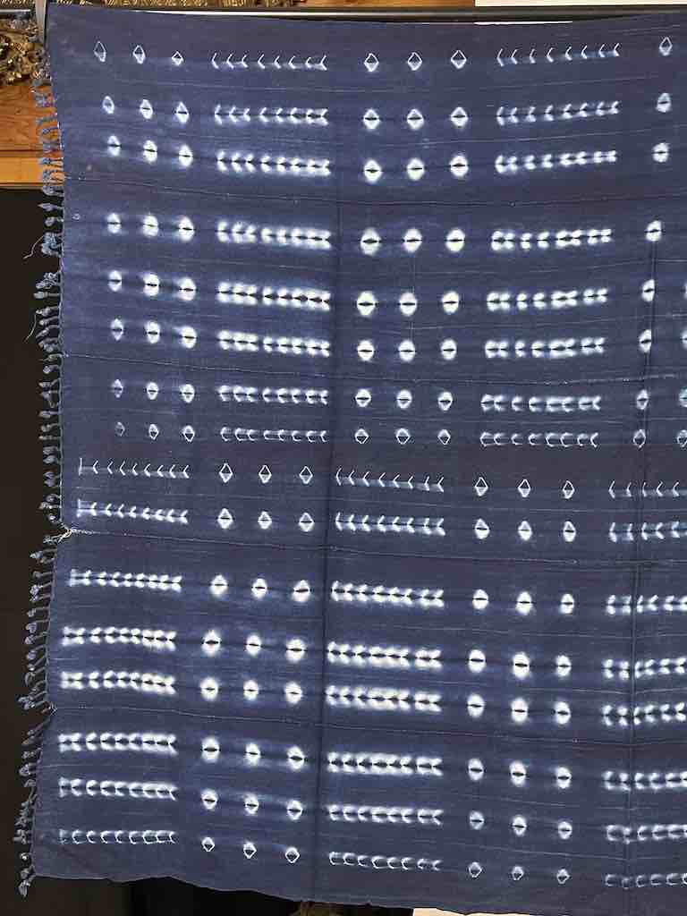 Vintage Mossi Indigo Textile "Wrapper" | 62 x 46"Heart