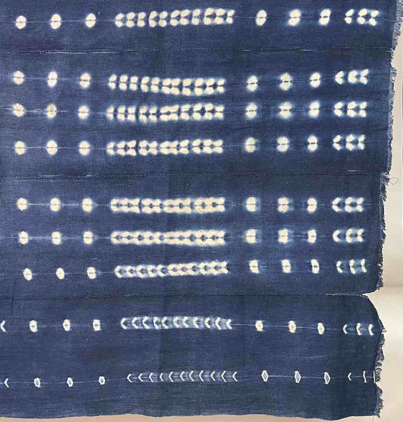 Vintage Mossi Indigo Textile "Wrapper" | 58 x 46"Heart