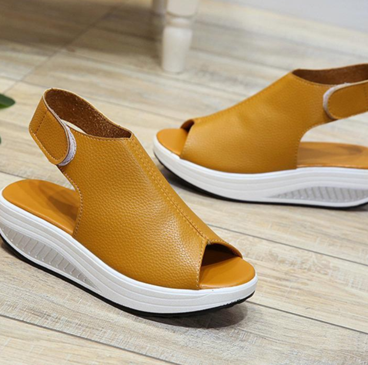 Comfy Round-Toe Sandals - FREE delivery