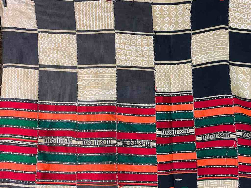 XL Fulani Peulh African Colorful Mudcloth Textile | 90 x 43"Heart