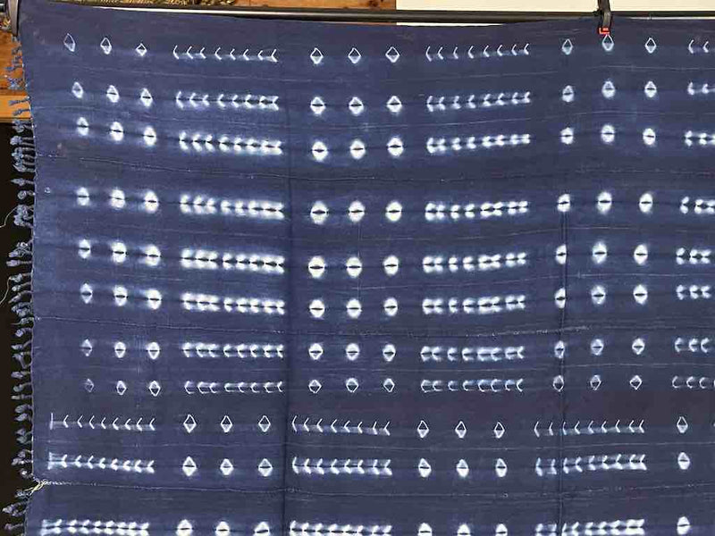 Vintage Mossi Indigo Textile "Wrapper" | 62 x 46"Heart