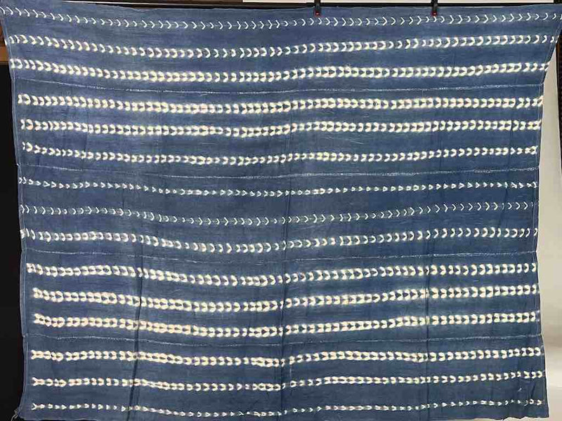 Vintage Mossi Indigo Textile "Wrapper" | 54 x 43"Heart