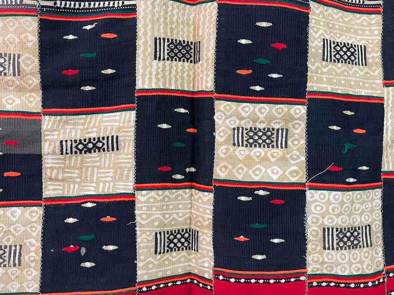 XL Fulani Peulh African Colorful Mudcloth Textile | 90 x 43"Heart