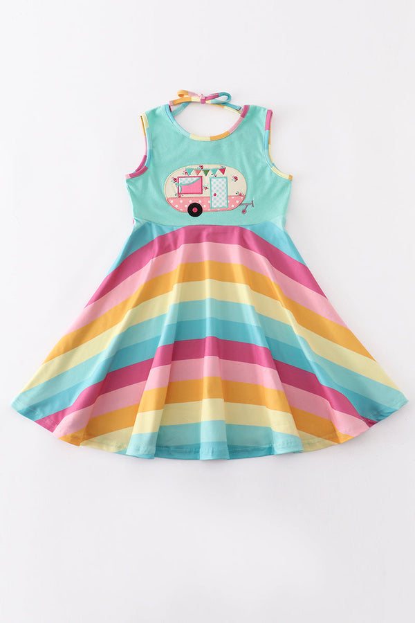 Rainbow camp twirl dress