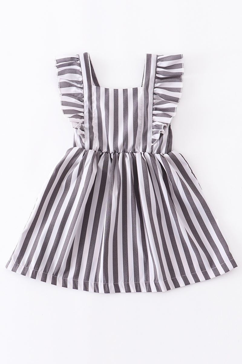 Gray stripe dress