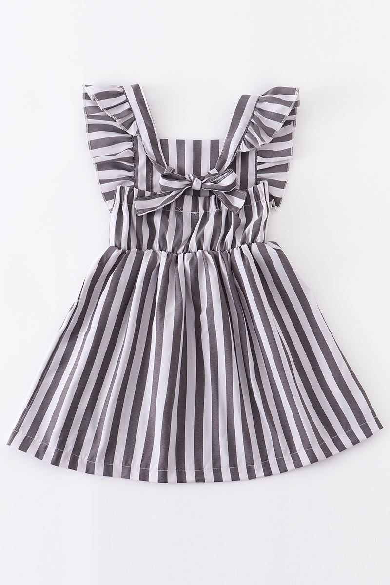 Gray stripe dress