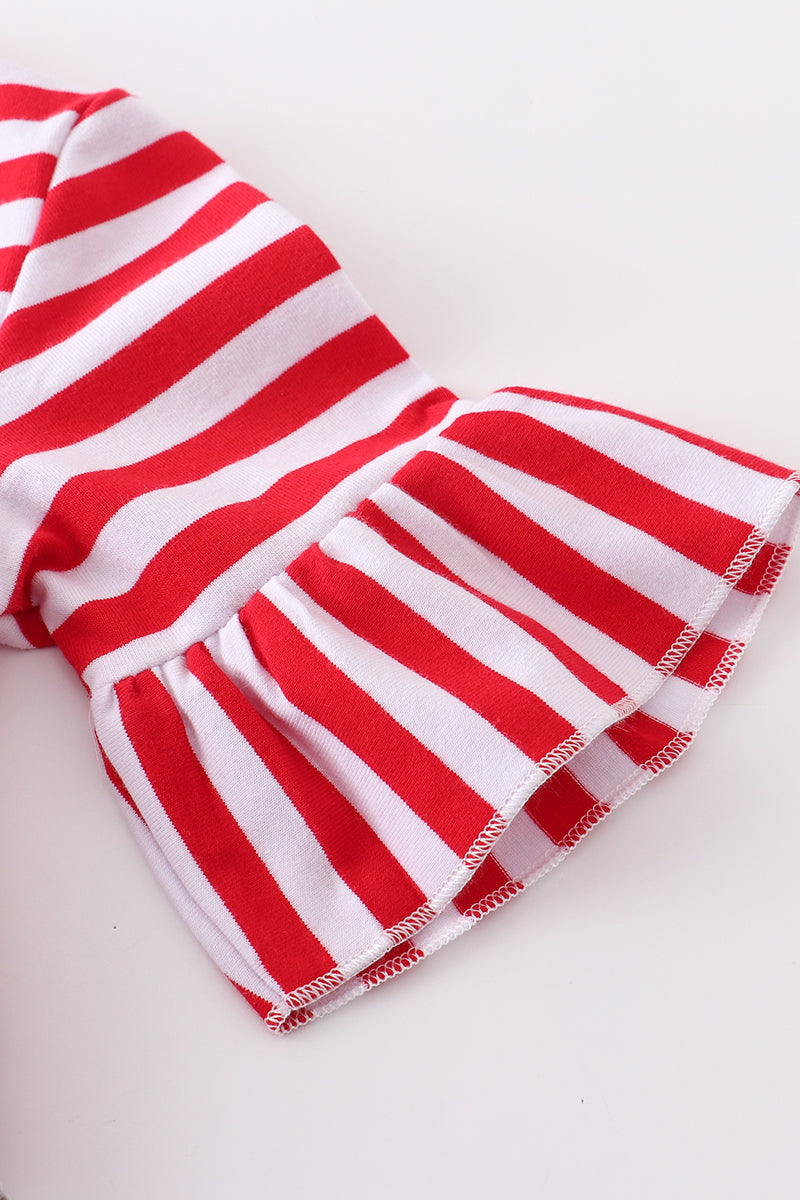 Red stripe baseball dress 3piece set bag and socks included