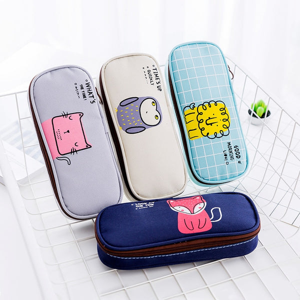 1 Pcs Kawaii Pencil Case Simple morning party School Pencil Box Pencilcase Pencil Bag School Supplies Stationery