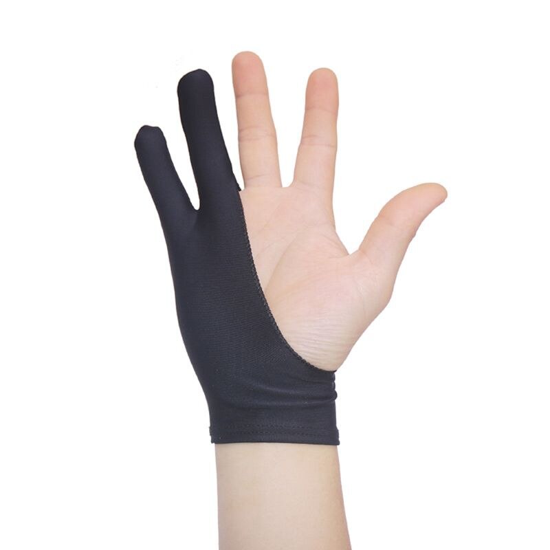 1 PC 2 Fingers Drawing Glove Anti-fouling Artist Favor Any Graphics Painting Writing Digital ablet For Right And Left Hand