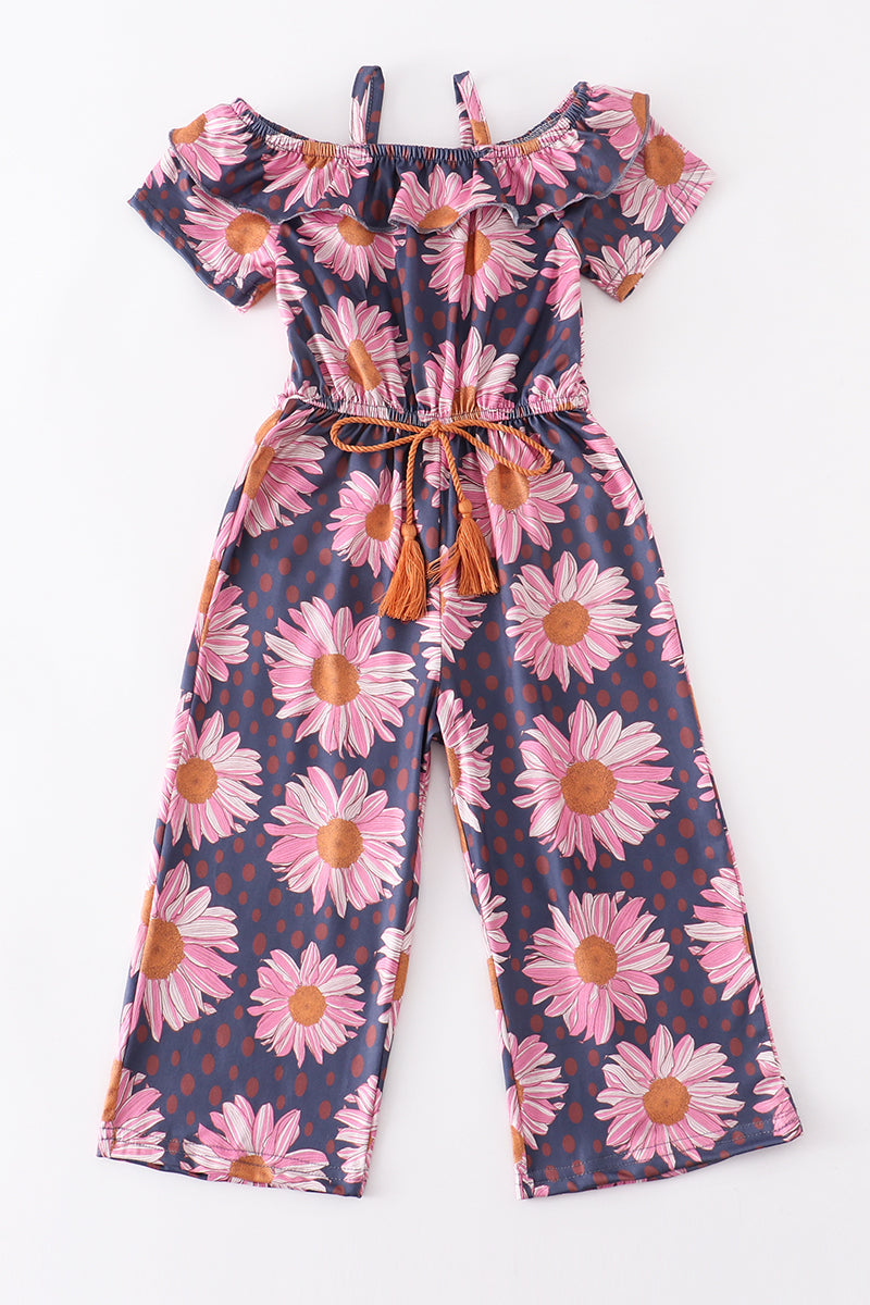 Floral ruffle jumpsuits