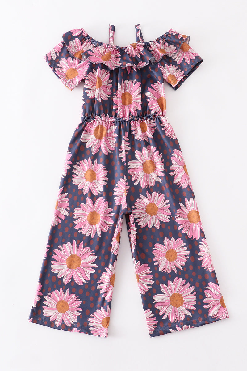 Floral ruffle jumpsuits