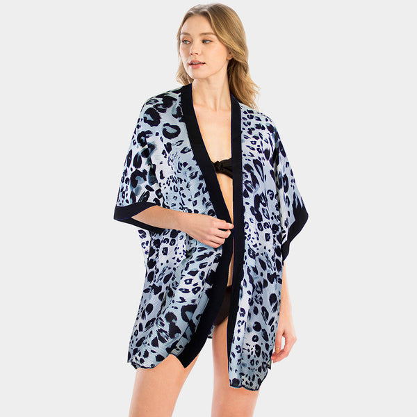 Animal Print Beach Cover Up Poncho