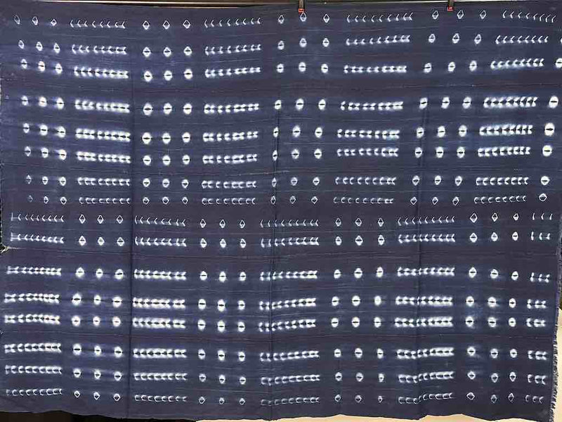 Vintage Mossi Indigo Textile "Wrapper" | 62 x 46"Heart