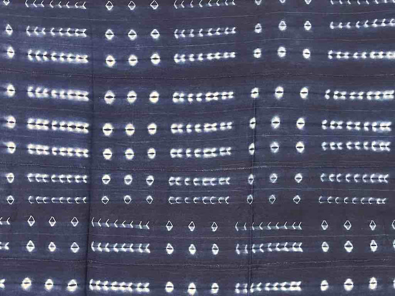 Vintage Mossi Indigo Textile "Wrapper" | 62 x 46"Heart