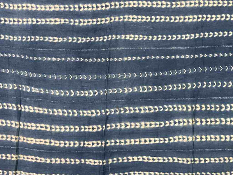 Vintage Mossi Indigo Textile "Wrapper" | 54 x 43"Heart