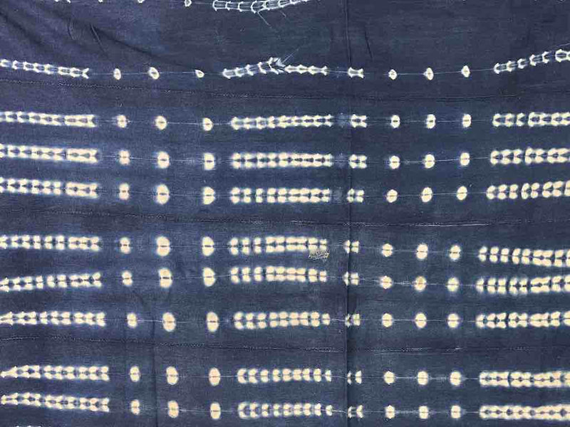 Vintage Mossi Indigo Textile "Wrapper" | 58 x 46"Heart