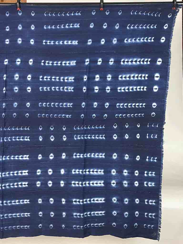 Vintage Mossi Indigo Textile "Wrapper" | 62 x 46"Heart