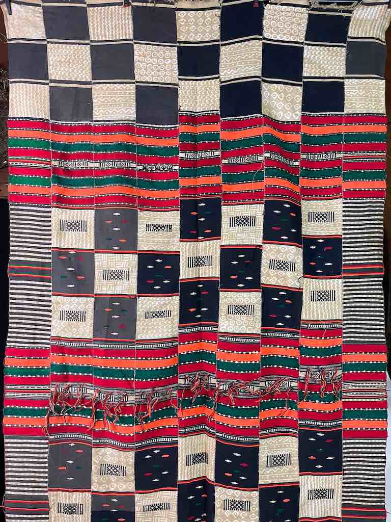 XL Fulani Peulh African Colorful Mudcloth Textile | 90 x 43"Heart