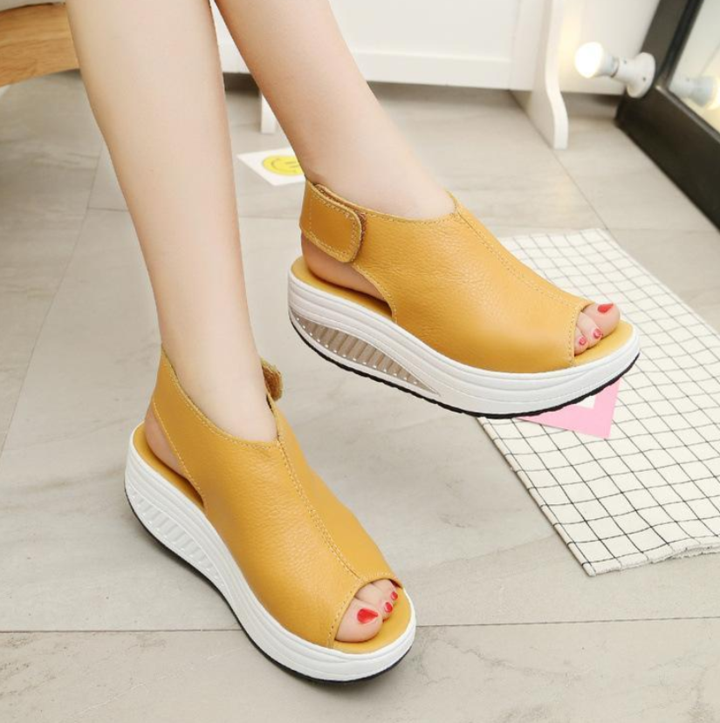 Comfy Round-Toe Sandals - FREE delivery