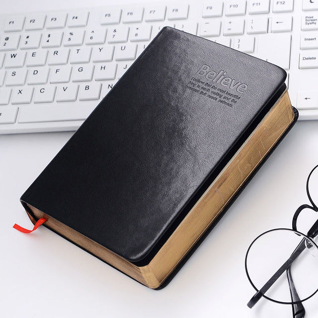 Retro Leather Notebook Thick Paper Bible Diary Book Notepad New Blank Weekly Plan Writing Notebooks Office School Supplies