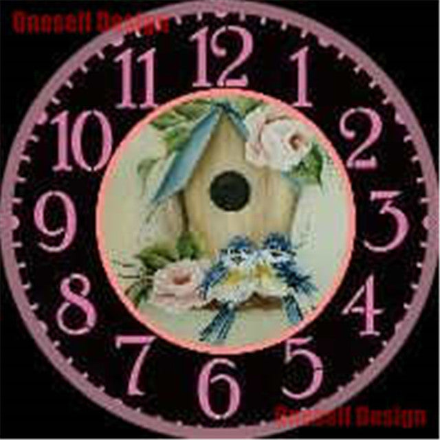 new 5d diamond embroidery full clock house picture of rhinestones diy diamond painting full clock decoration home wall sticker