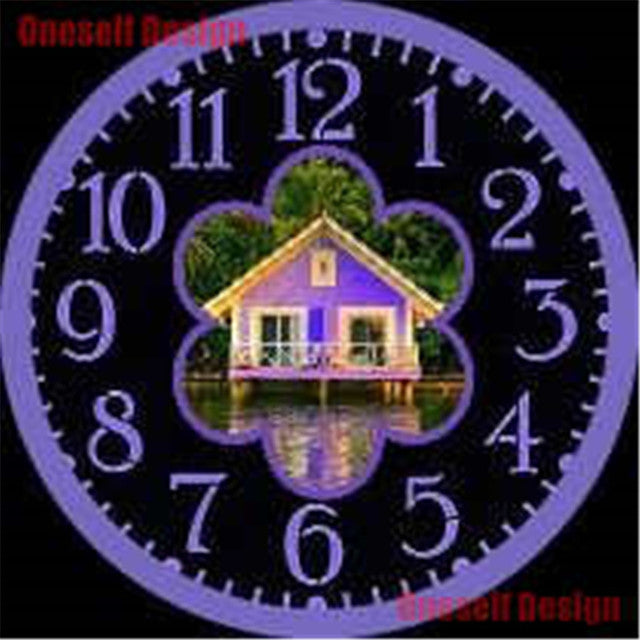 new 5d diamond embroidery full clock house picture of rhinestones diy diamond painting full clock decoration home wall sticker