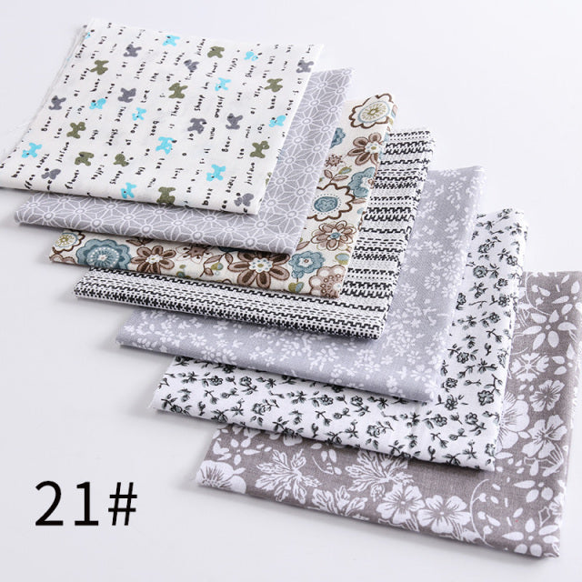 24*25Cm Or 10*10Cm Cotton Fabric Printed Cloth Sewing Quilting Fabrics For Patchwork Needlework DIY Handmade Accessories T7866