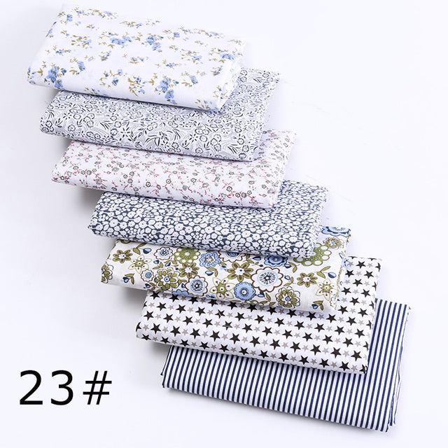 24*25Cm Or 10*10Cm Cotton Fabric Printed Cloth Sewing Quilting Fabrics For Patchwork Needlework DIY Handmade Accessories T7866