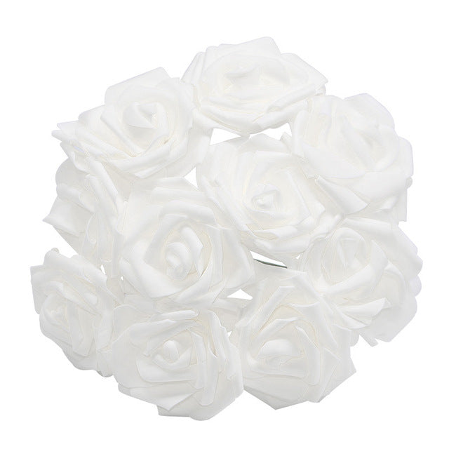 10/20/30Pcs 8cm Artificial PE Foam Rose Flowers Bridal Bouquets For Wedding Table Home Party Decorations DIY Scrapbook Supplies