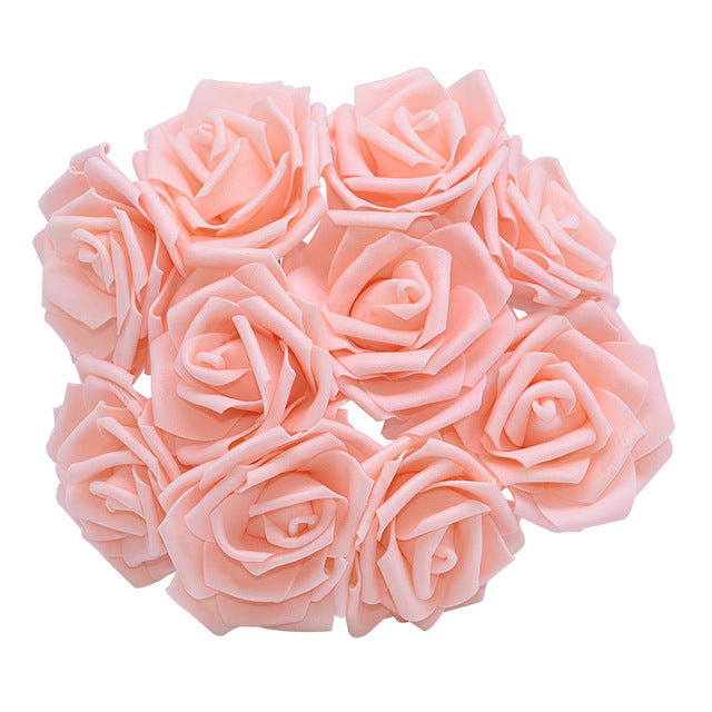 10/20/30Pcs 8cm Artificial PE Foam Rose Flowers Bridal Bouquets For Wedding Table Home Party Decorations DIY Scrapbook Supplies