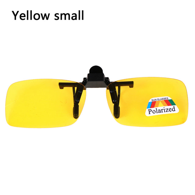 1 PC High Quality Unisex Clip-on Polarized Day Night Vision Flip-up Lens Driving Glasses UV400 Riding Sunglasses for Outside