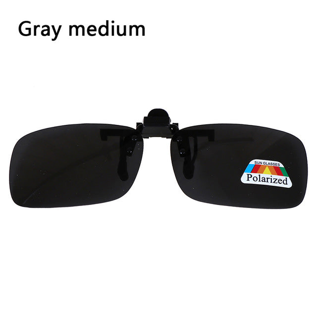 1 PC High Quality Unisex Clip-on Polarized Day Night Vision Flip-up Lens Driving Glasses UV400 Riding Sunglasses for Outside