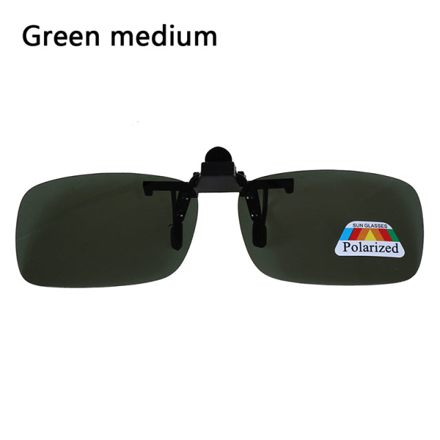 1 PC High Quality Unisex Clip-on Polarized Day Night Vision Flip-up Lens Driving Glasses UV400 Riding Sunglasses for Outside